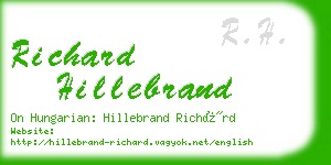 richard hillebrand business card